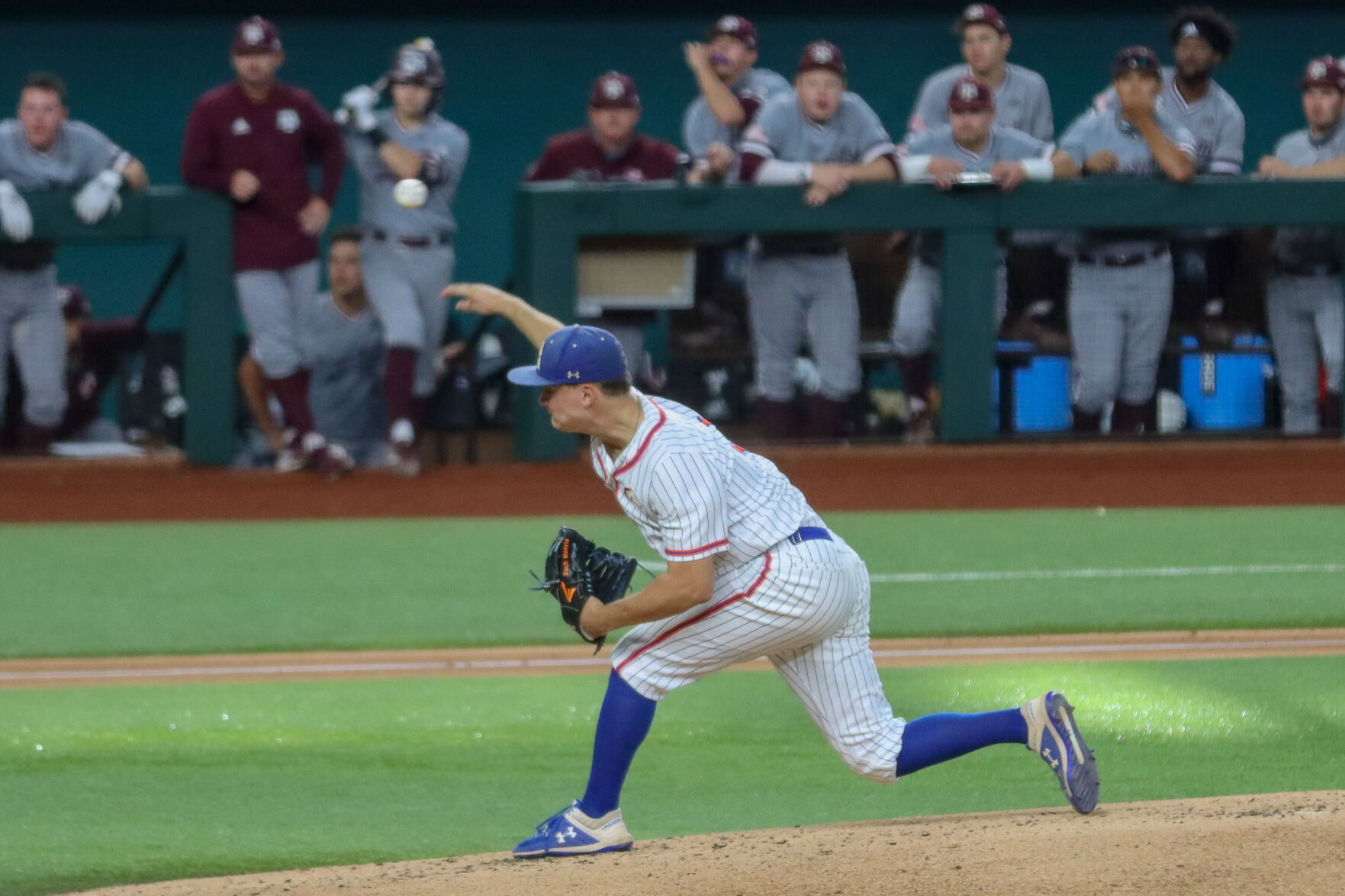 Photos: Mavericks lose 8-4 against Texas A&M University despite early lead